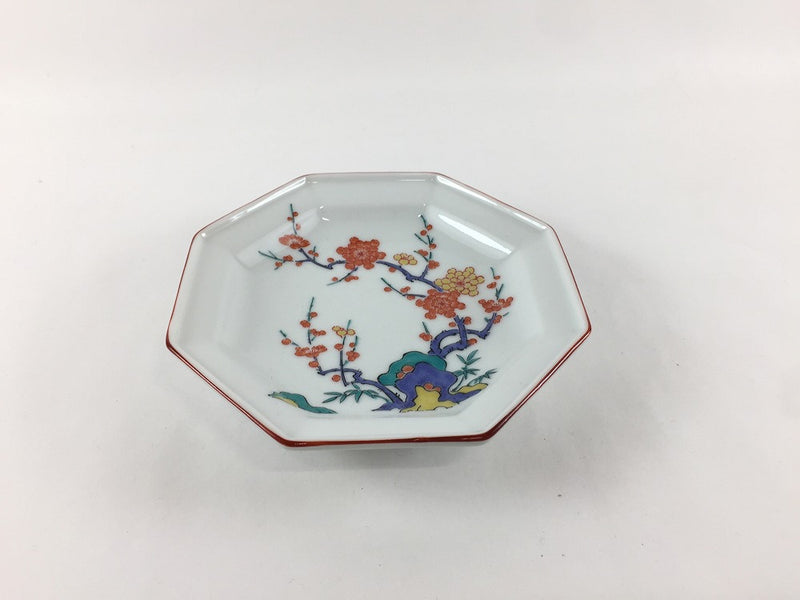 SALE】4寸八角皿 柿右衛門写(丸菊) 12.5cm 有田焼【訳あり】 — 佐賀