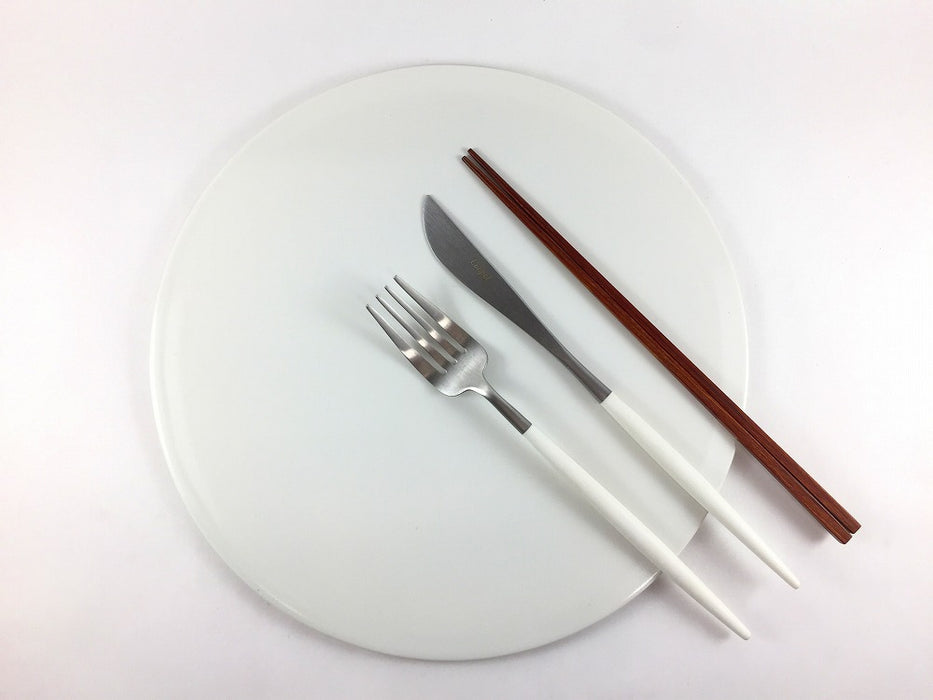 フラットプレート　26cm　白マット　有田焼