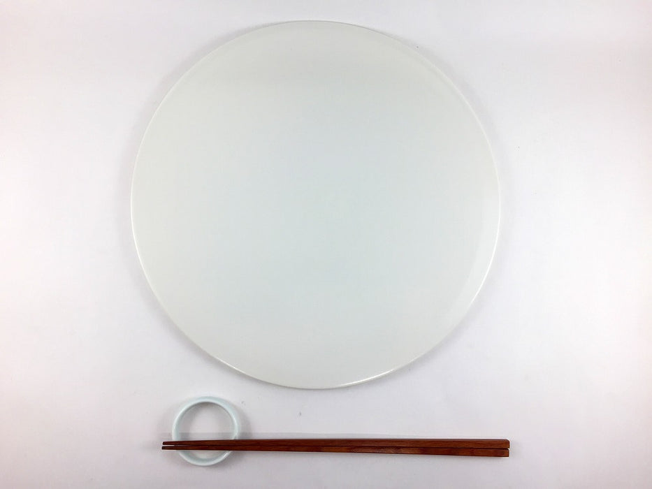 フラットプレート　26cm　白マット　有田焼