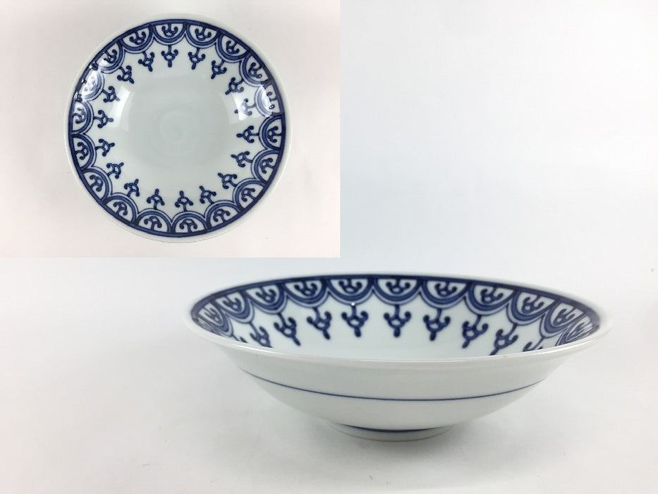 【SALE】15cm平鉢(藍瓔珞)　波佐見焼(j.R)【訳あり】