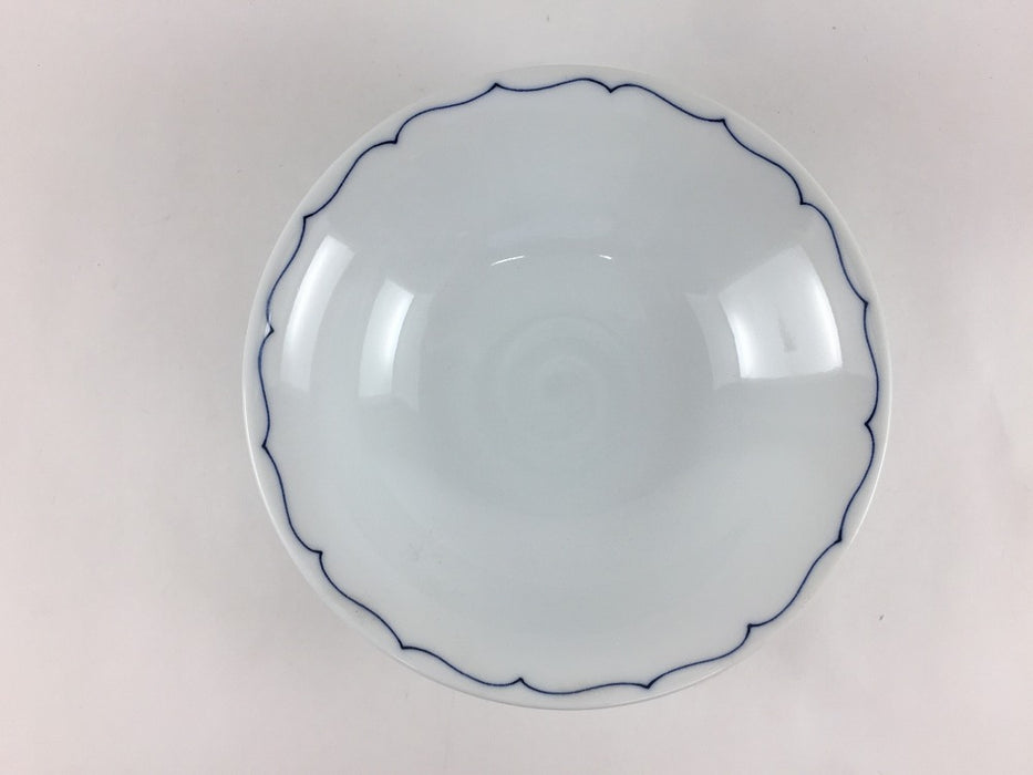 【SALE】15cm平鉢(藍桔梗線)　波佐見焼(j.R)【訳あり】