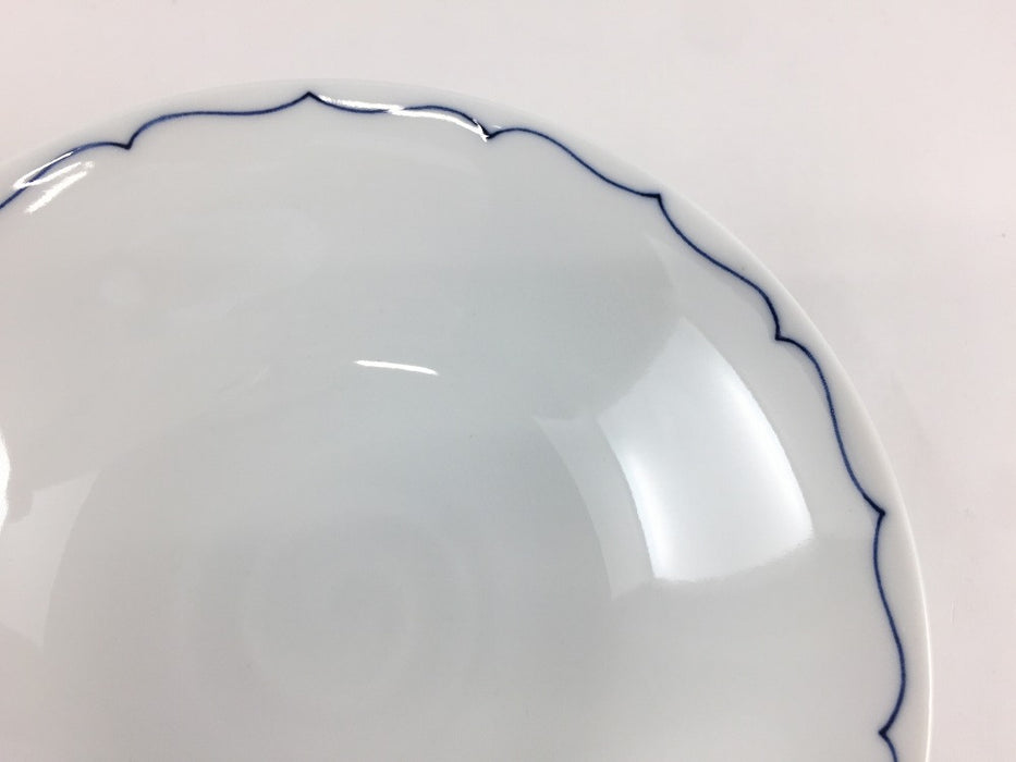 【SALE】15cm平鉢(藍桔梗線)　波佐見焼(j.R)【訳あり】