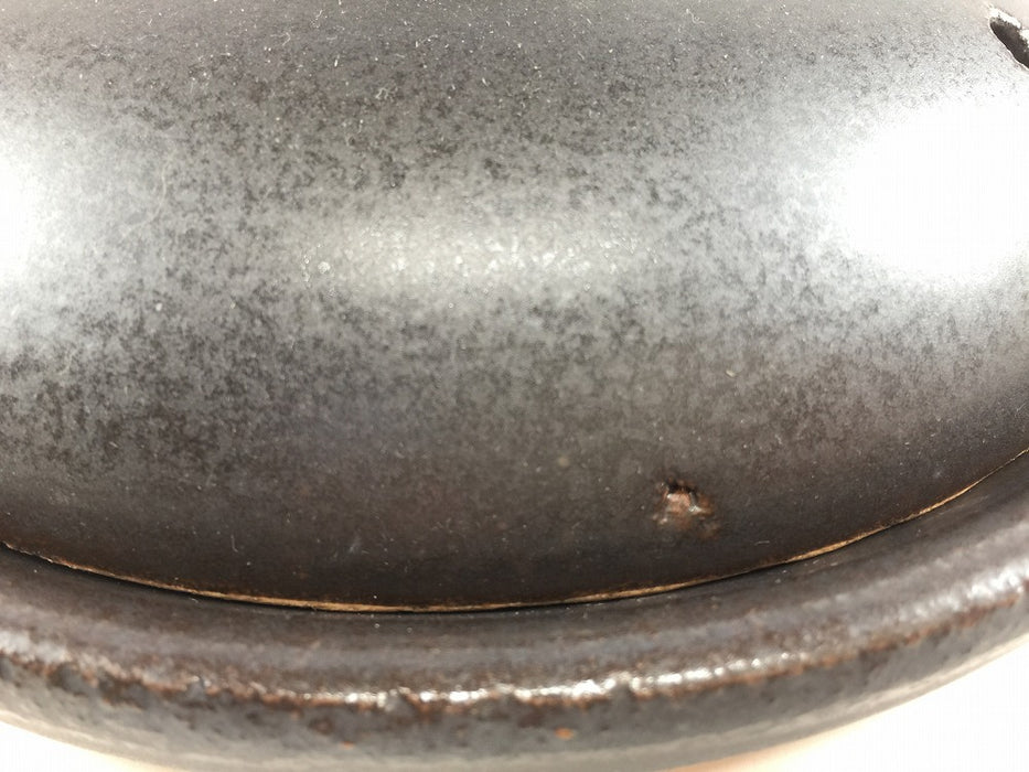 【SALE】【直火可】21cm蓋付陶板.黒　有田焼【訳あり】