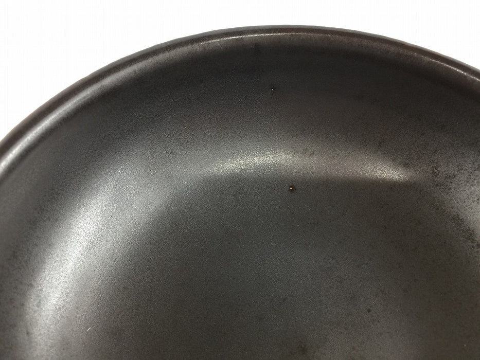 【SALE】【直火可】17.5cm手付深陶板.茶黒　有田焼【訳あり】