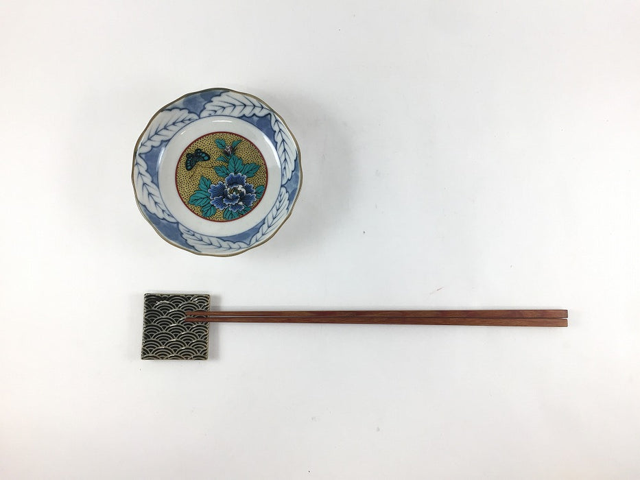 10cm深小皿.吉田屋牡丹　九谷焼(j.R)