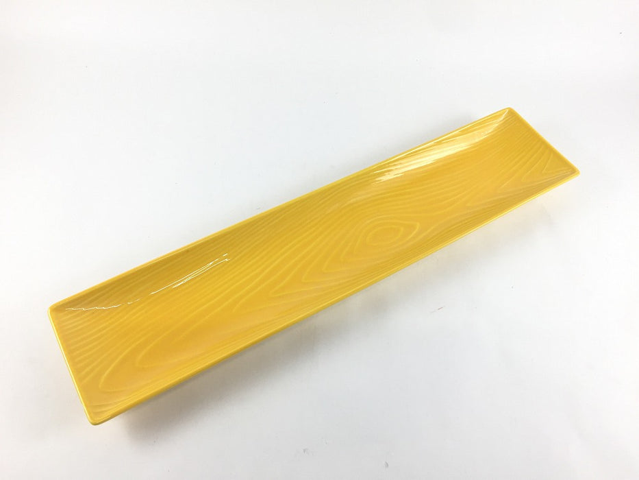 【SALE】黄長木目皿　32cm　有田焼【訳あり】