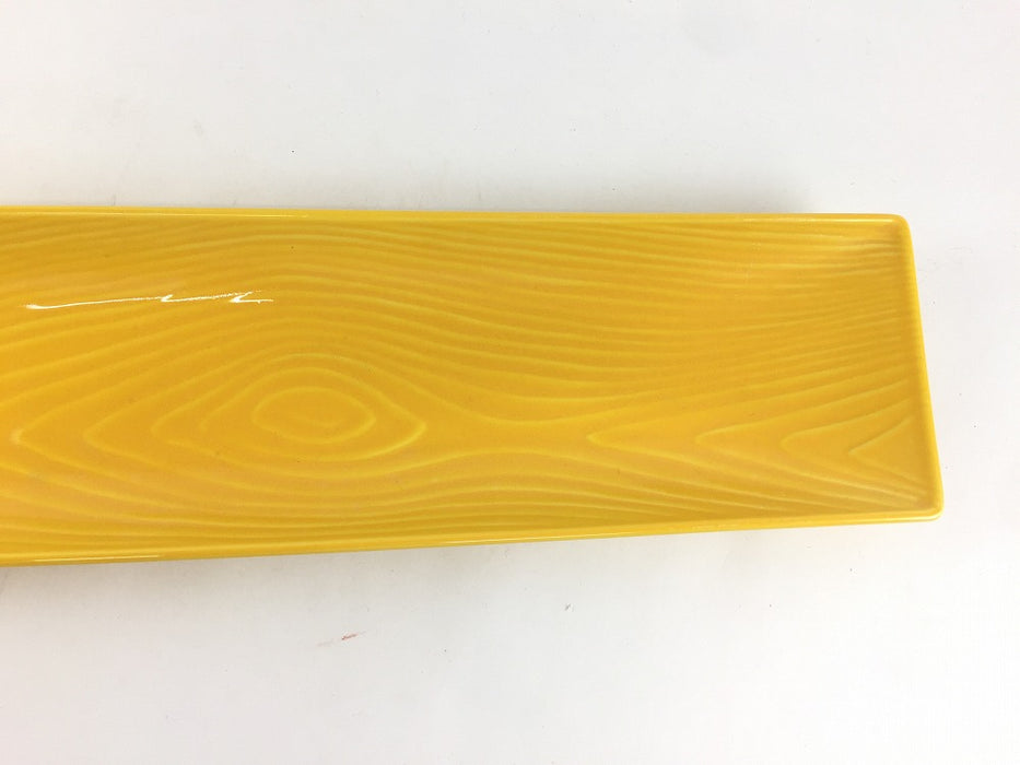 【SALE】黄長木目皿　32cm　有田焼【訳あり】