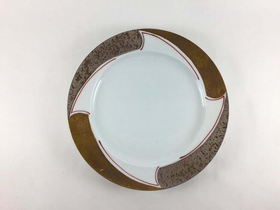 【SALE】金銀彩風車割　6.5寸皿　20cm　有田焼【訳あり】