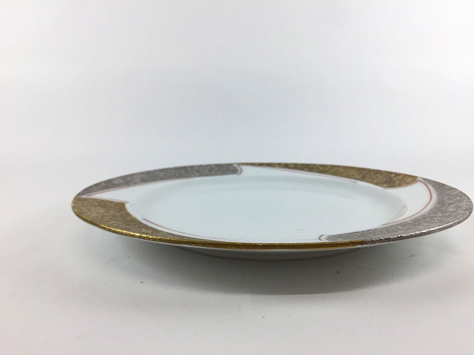 【SALE】金銀彩風車割　6.5寸皿　20cm　有田焼【訳あり】