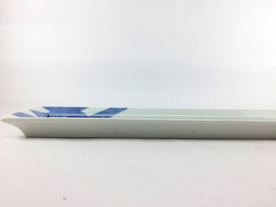 【SALE】江戸釉染付うさぎ長皿　38cm　有田焼【訳あり】