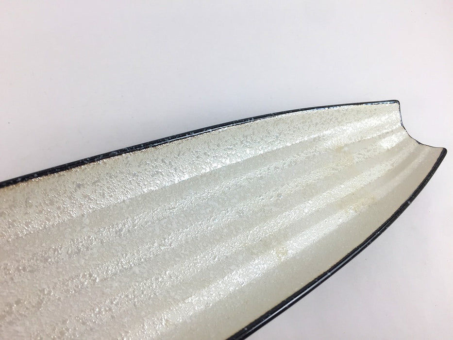 【SALE】黒パール舟長皿　36.5cm　有田焼【訳あり】