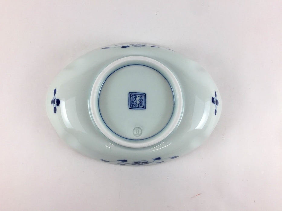 ナマコ皿　(花鳥/扇唐草/寿地紋つる/寿地紋カメ)　16cm　波佐見焼(j.R)