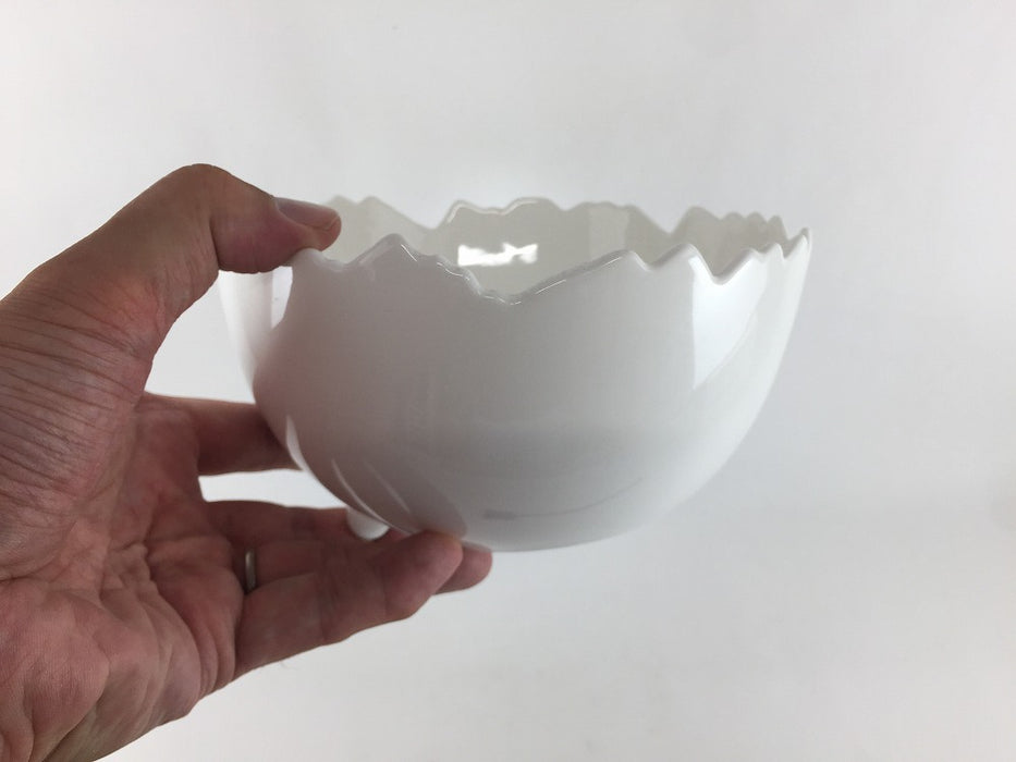 【SALE】山切片上り玉鉢.洋白　17cm　有田焼【訳あり】