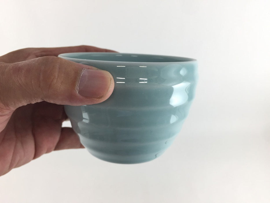 【SALE】300ccジャバラ碗.水色　10cm　波佐見焼【訳あり】