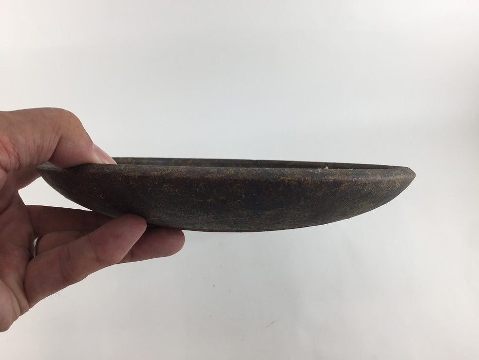 【SALE】【直火可】230丸浅鍋.黒土金彩　23cm　有田焼【訳あり】