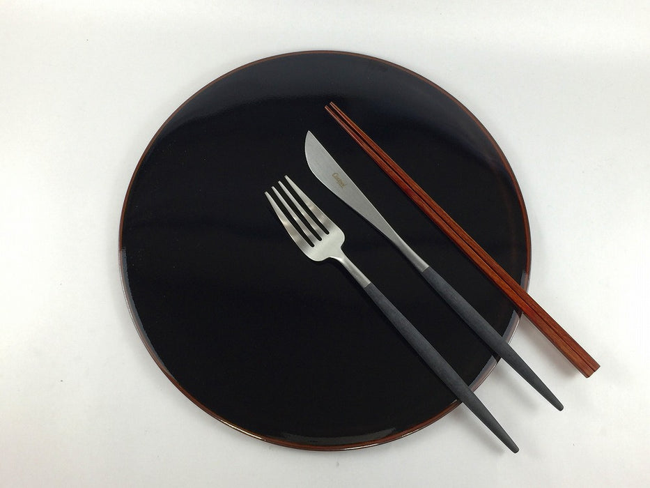 フラットプレート　26cm　天目　有田焼　(j.R)