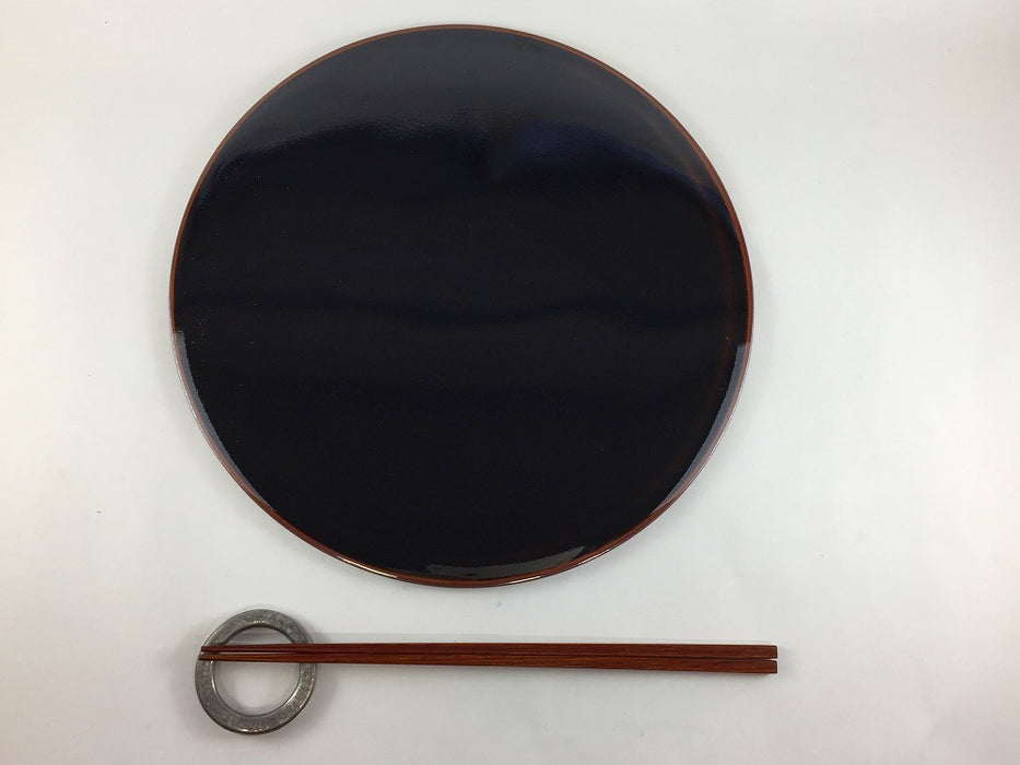 フラットプレート　26cm　天目　有田焼　(j.R)