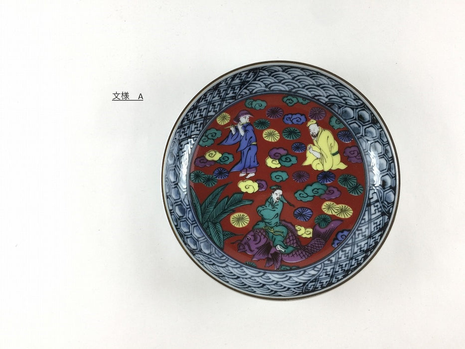 【SALE】【1個価格】13cm絵変り皿　時代絵(A/B/C/D)　九谷焼(j.R)【訳あり】