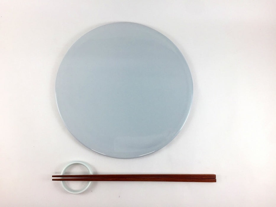 フラットプレート　21cm　ライトグレー　有田焼　(j.R)