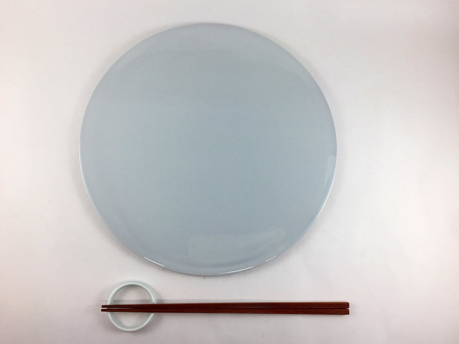 フラットプレート　26cm　ライトグレー　有田焼　(j.R)