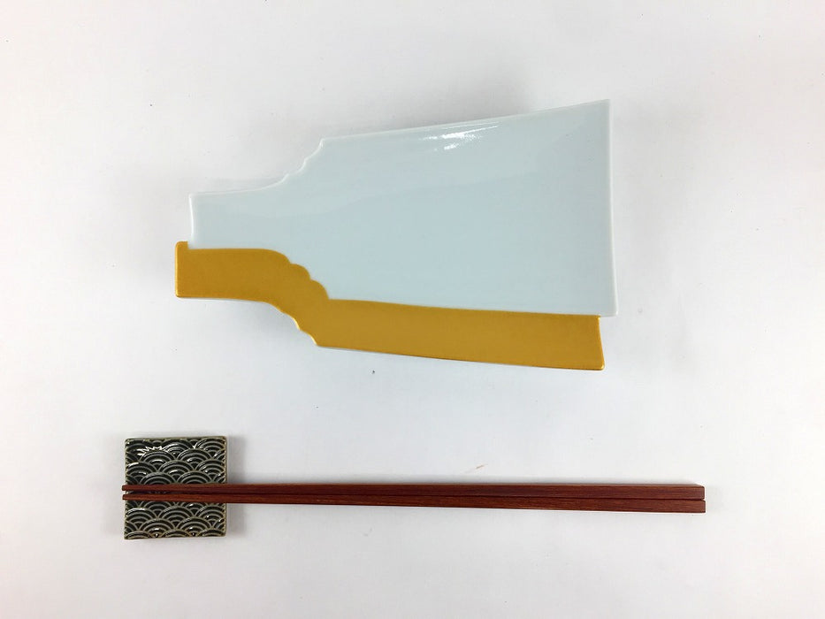 羽子板重ね銘々皿　(錦金彩/錦銀彩)　17cm　有田焼(j.R)