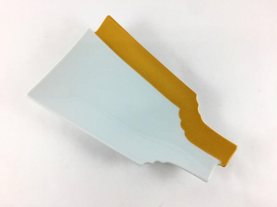 羽子板重ね銘々皿　(錦金彩/錦銀彩)　17cm　有田焼(j.R)