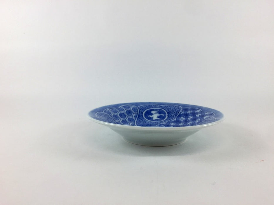 染付千鳥祥瑞　四寸小皿　12cm　有田焼(j.R)