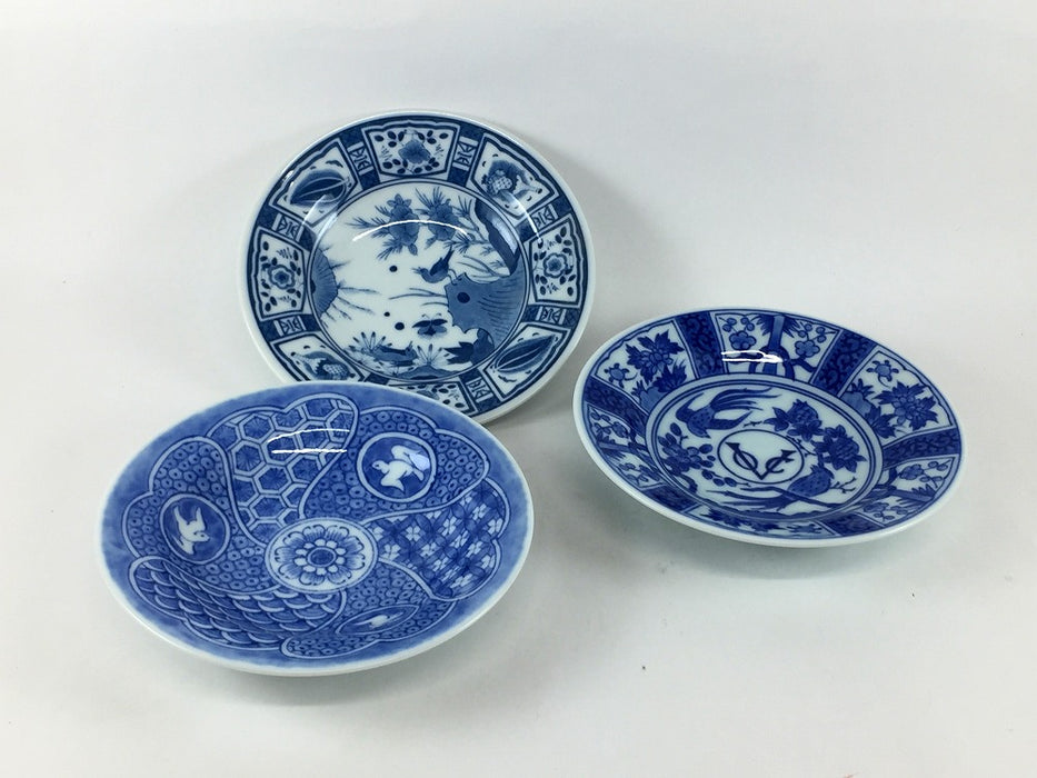 染付千鳥祥瑞　四寸小皿　12cm　有田焼(j.R)