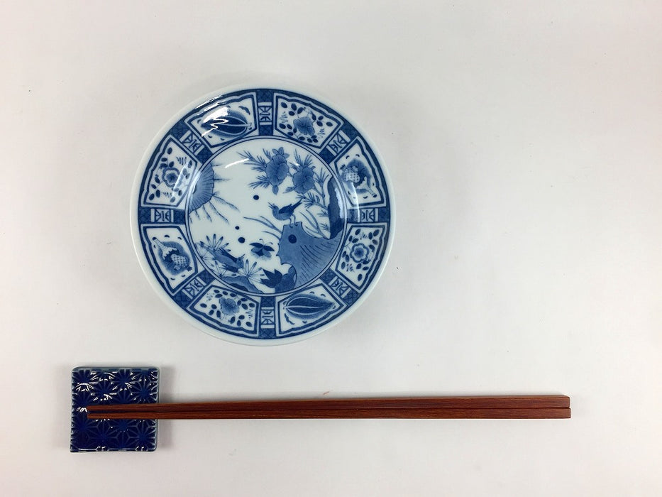 染付芙蓉手　四寸小皿　12cm　有田焼(j.R)