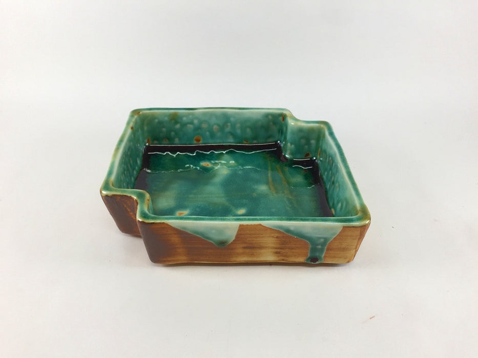 辰砂流し　違い角付立正角向付　14.5cm　有田焼(j.R)