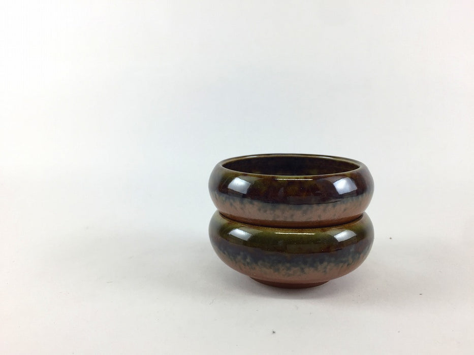 苔色　鉄鉢形千代口　6cm　有田焼(j.R)