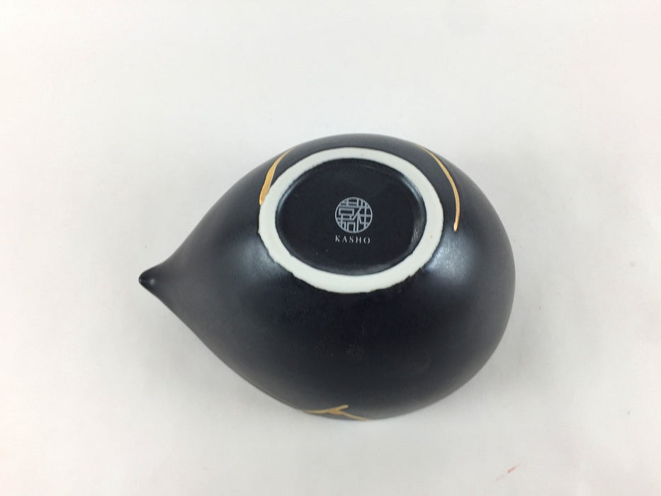 【SALE】片口小丼　金継　黒マット　300cc　三川内焼【訳あり】