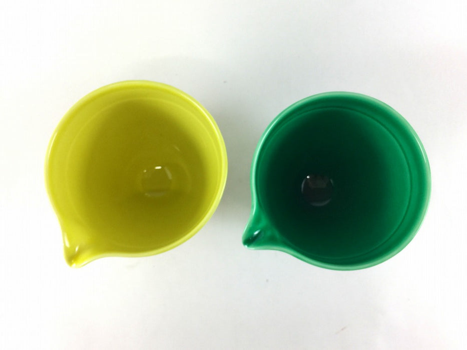 片口徳利　釉裏金彩　(黄/緑)　10cm　波佐見焼(j.R)