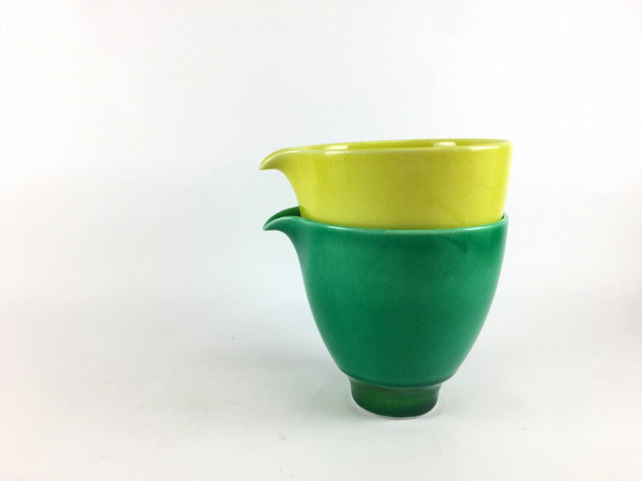 片口徳利　釉裏金彩　(黄/緑)　10cm　波佐見焼(j.R)