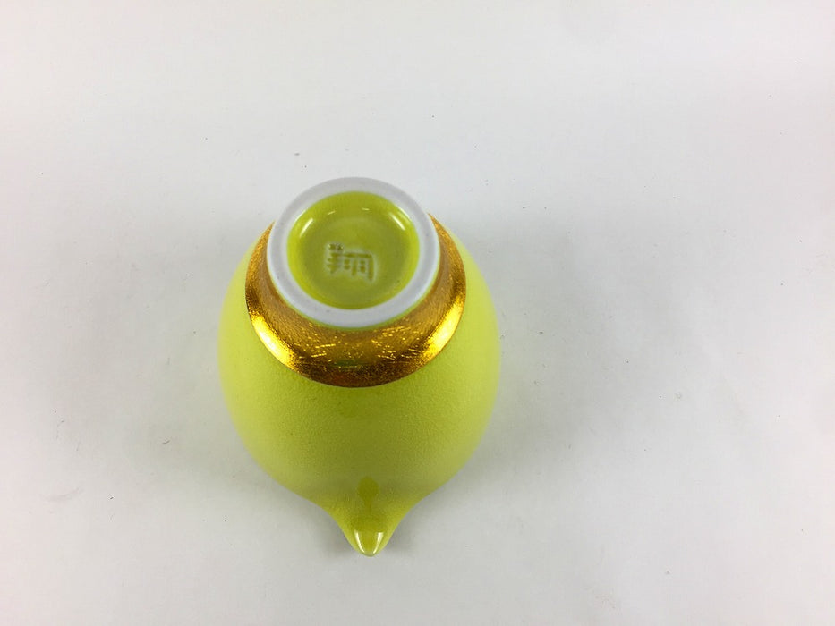 片口徳利　釉裏金彩　(黄/緑)　10cm　波佐見焼(j.R)