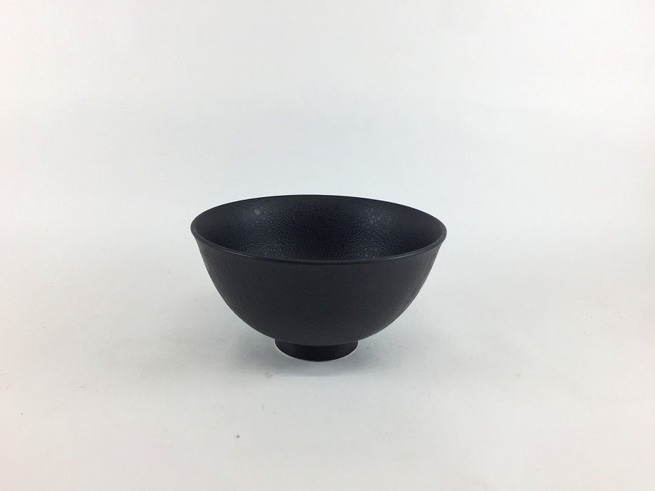 10.5cm飯碗　黒泡化粧　有田焼(j.R)