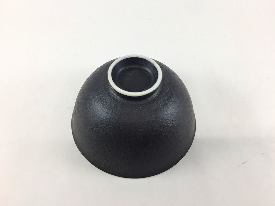 10.5cm飯碗　黒泡化粧　有田焼(j.R)