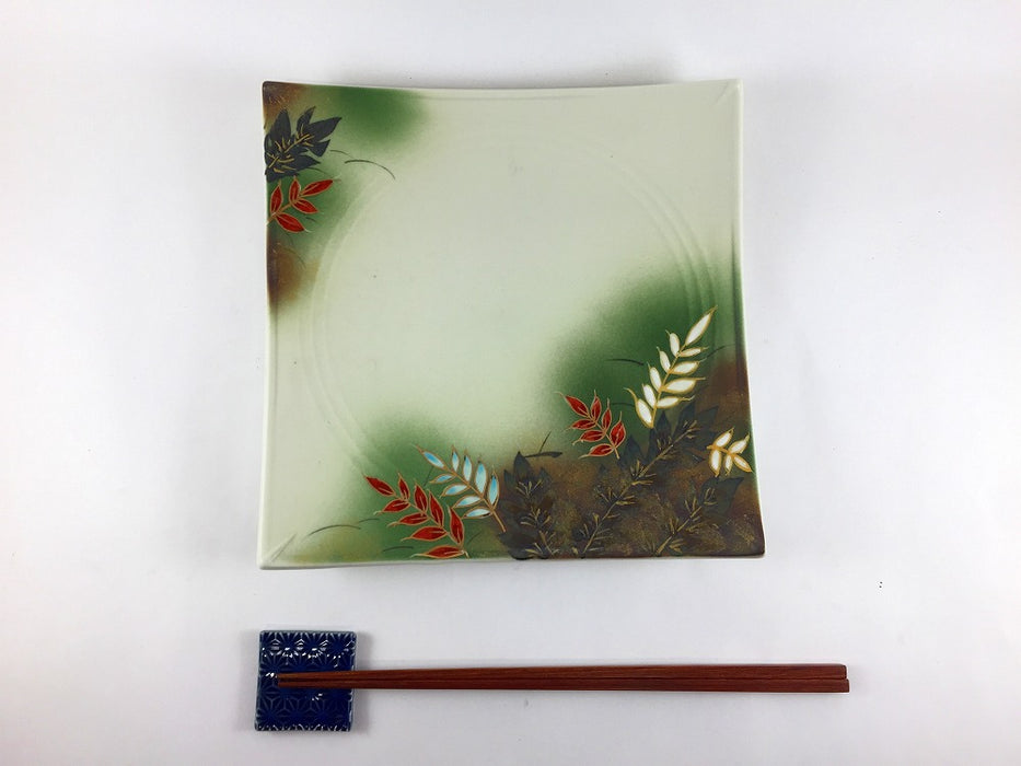 【SALE】秋草20㎝正角皿　20cm　有田焼【訳あり】