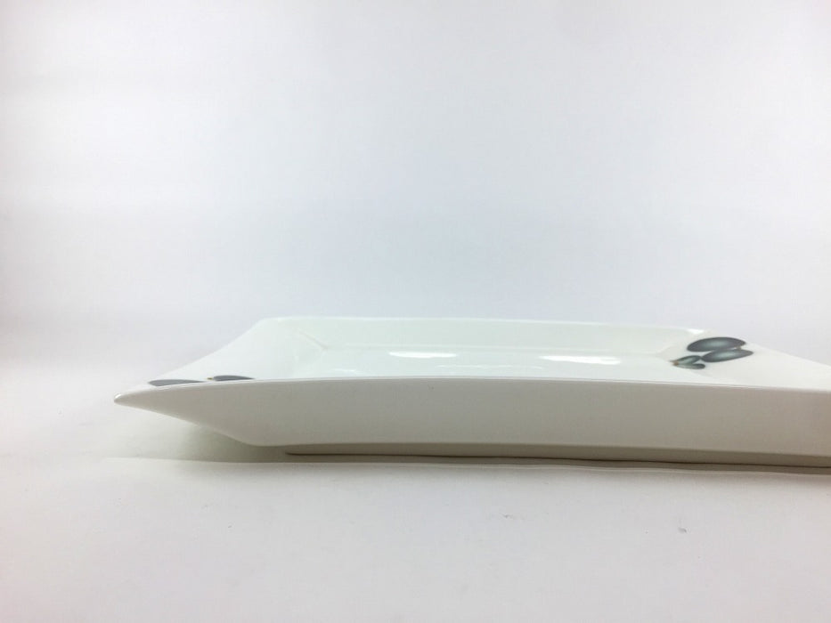 【SALE】分銅9寸皿黒シャボン金点　28cm　有田焼【訳あり】