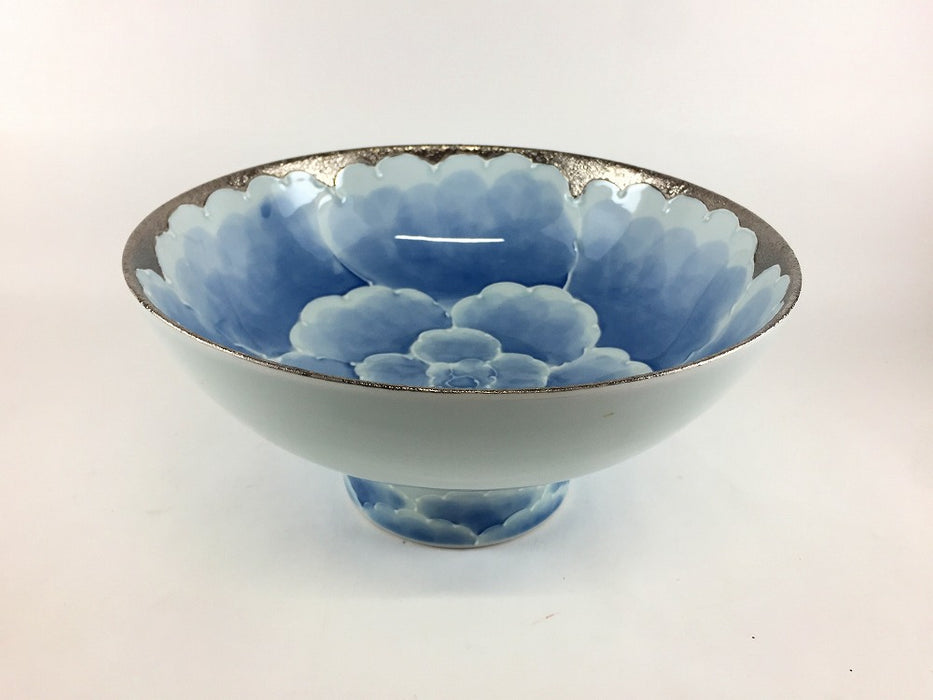 【SALE】220高鉢　青牡丹　22cm　有田焼【訳あり】