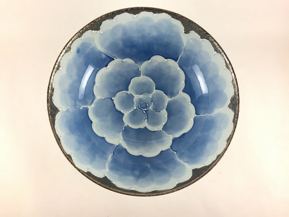 【SALE】220高鉢　青牡丹　22cm　有田焼【訳あり】