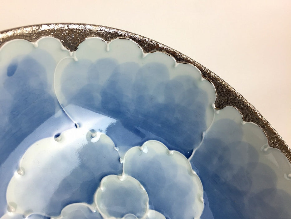 【SALE】220高鉢　青牡丹　22cm　有田焼【訳あり】