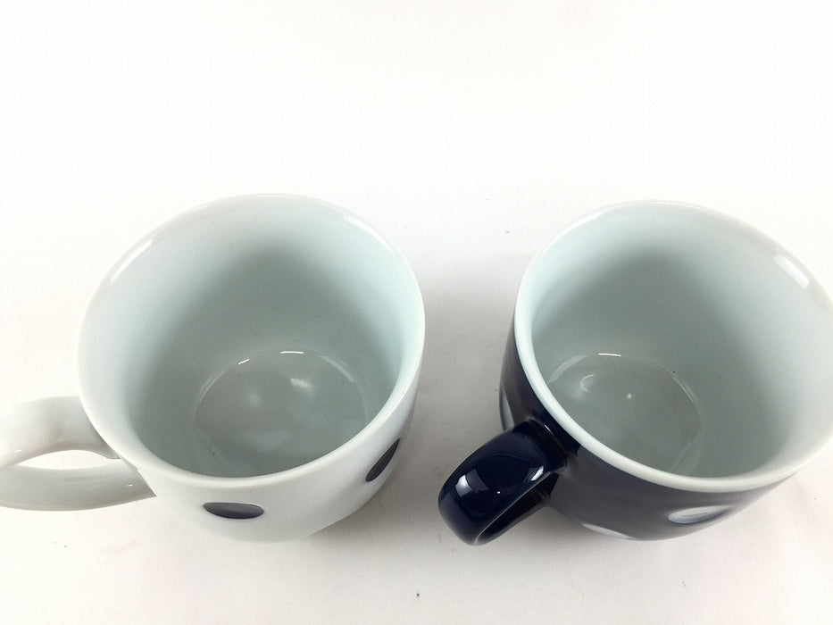 【SALE】ドットマグカップ　(紺/白)　290cc　波佐見焼【訳あり】