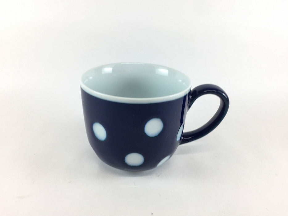 【SALE】ドットマグカップ　(紺/白)　290cc　波佐見焼【訳あり】
