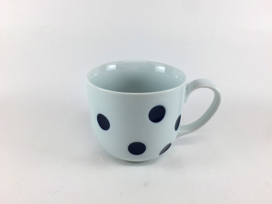 【SALE】ドットマグカップ　(紺/白)　290cc　波佐見焼【訳あり】