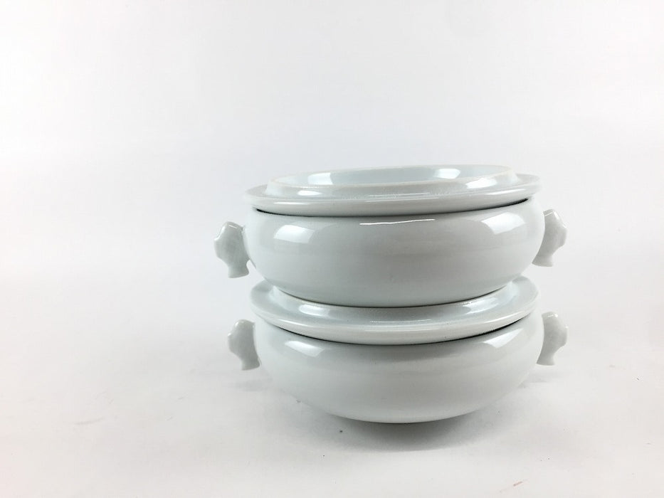 【SALE】11cm平ミニ蓋物(150cc)白磁　有田焼【訳あり】