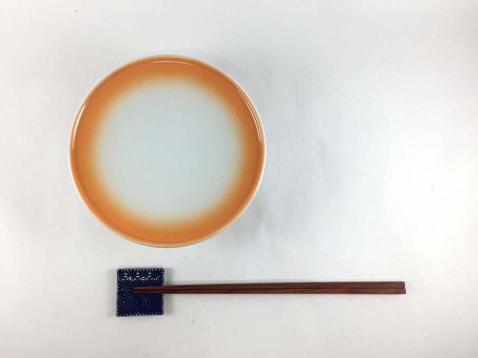 【SALE】16cm高皿.オレンジ吹　有田焼【訳あり】