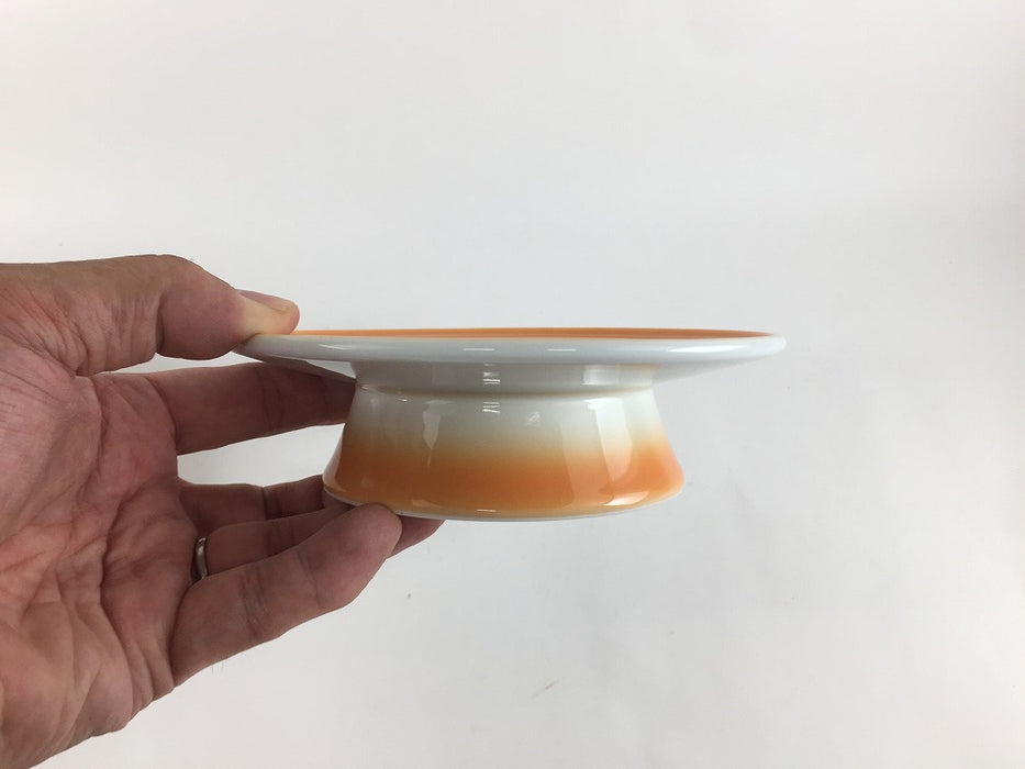 【SALE】16cm高皿.オレンジ吹　有田焼【訳あり】