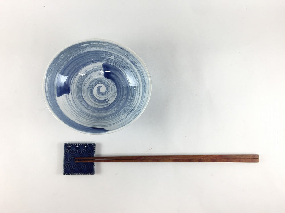 【SALE】12cm三ツ足楕円小鉢.瑠璃刷毛　有田焼【訳あり】