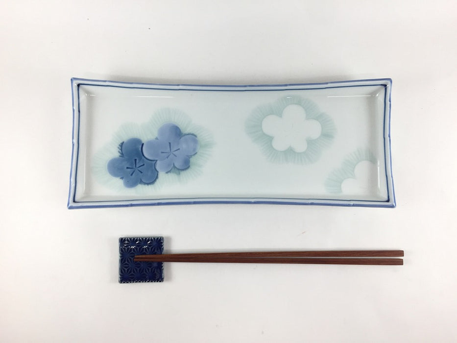 【SALE】27cm鮎長皿.染ぼかし梅　有田焼【訳あり】